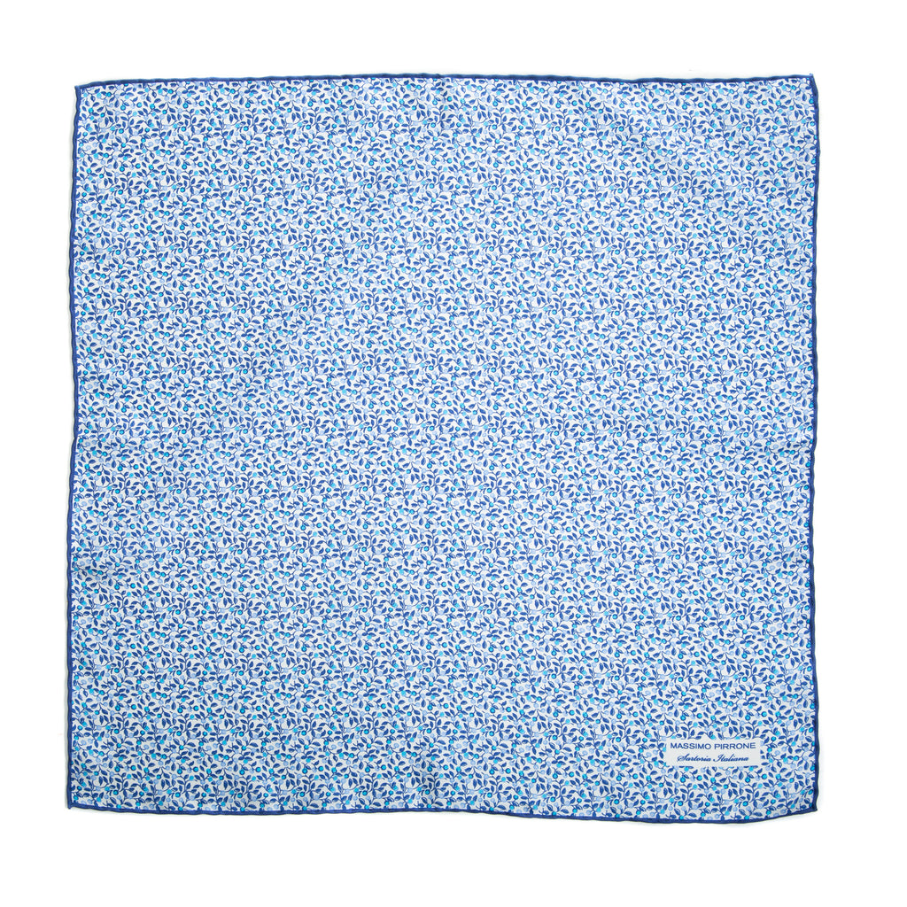 Silk Pocket Square hand rolled edges