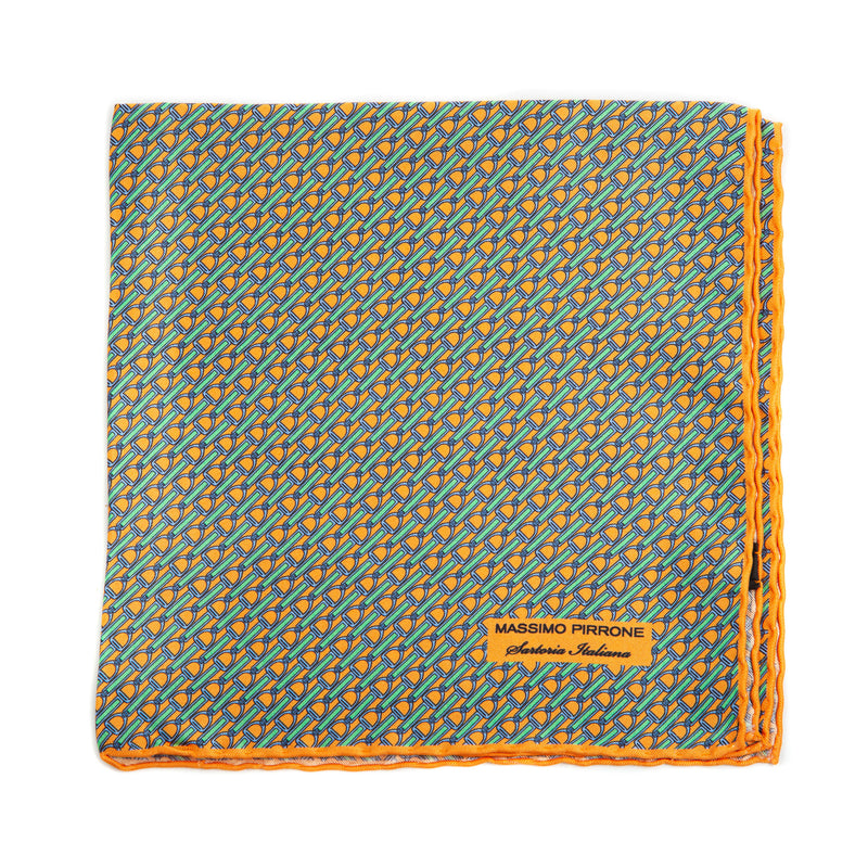 Silk Pocket Square hand rolled edges