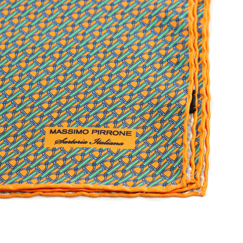 Silk Pocket Square hand rolled edges