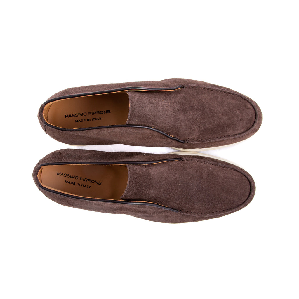 Shoes suede caffe ristretto - made in italy