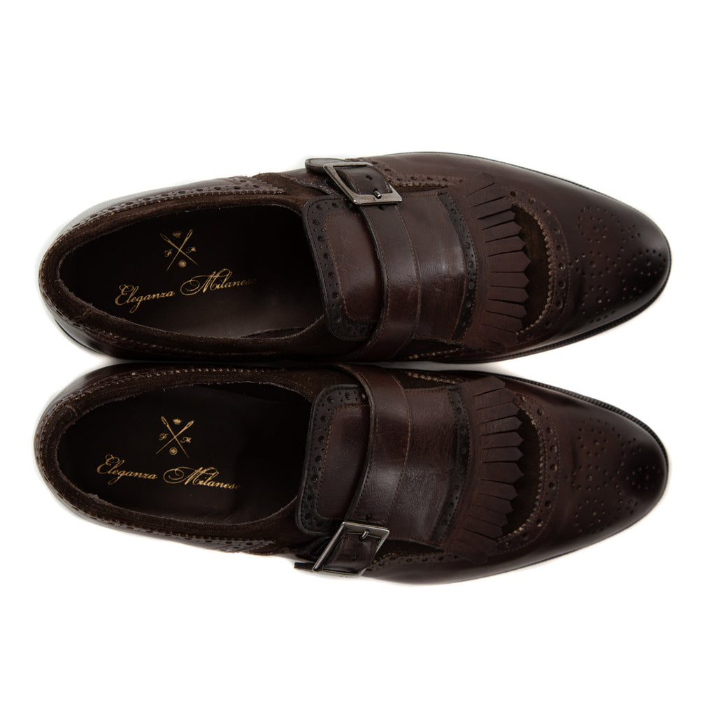 Monkstrap single buckle - leather & suede