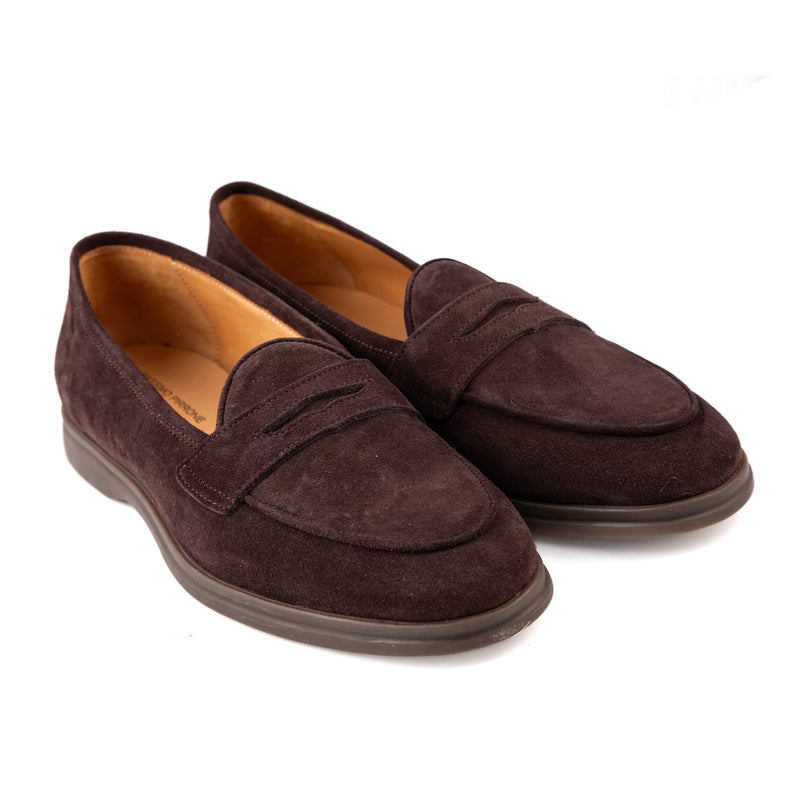 Shoes Penny Loafer - camoscio moro  Iconic Giulio   - made in italy