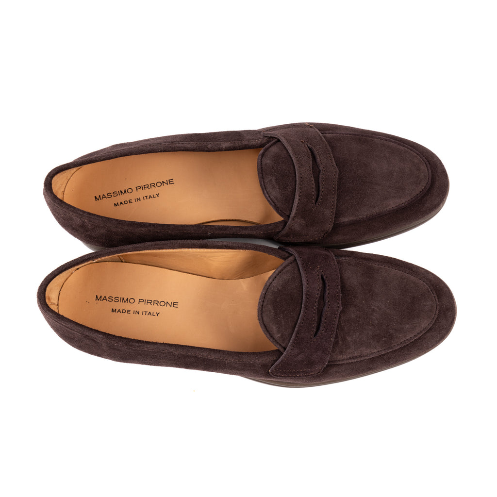 Shoes Penny Loafer - camoscio moro  Iconic Giulio   - made in italy
