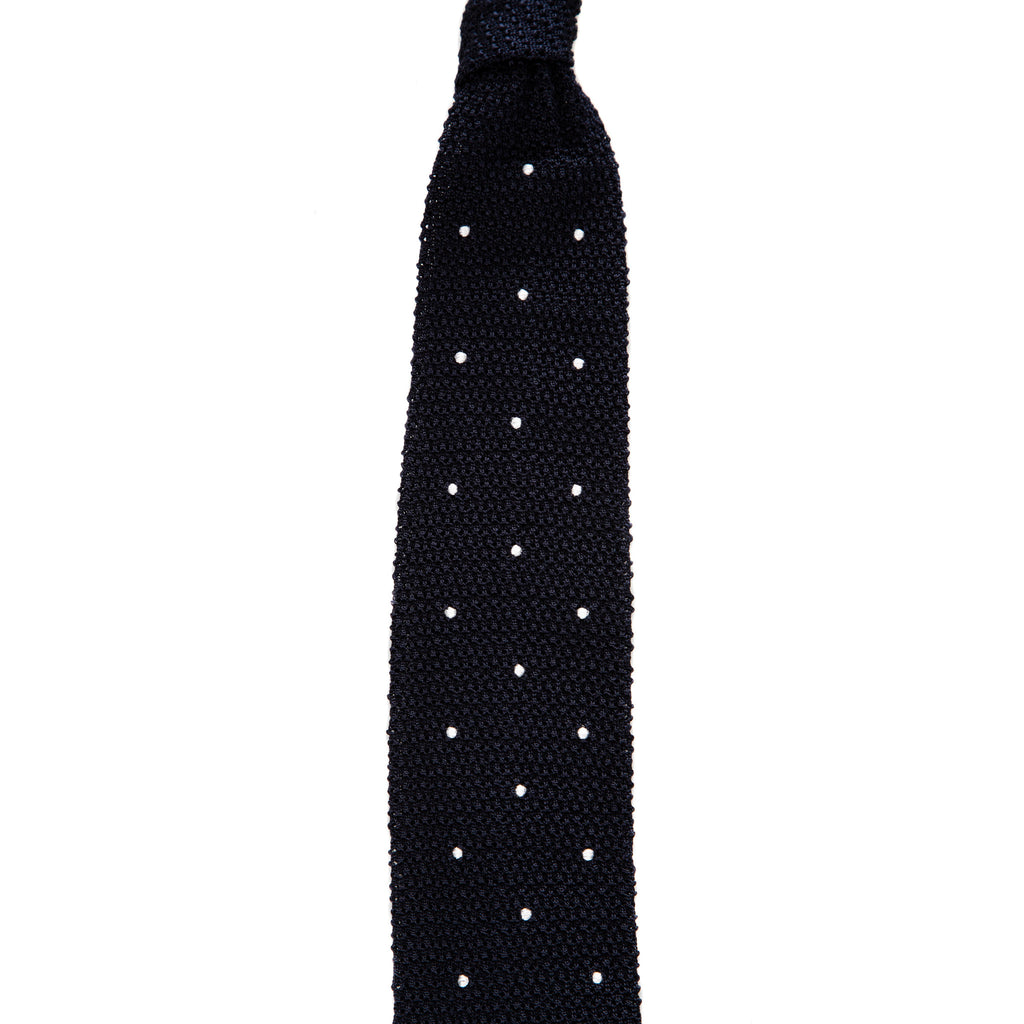 3 FOLD POLKA DOT UNLINED  - KNITTED SILK