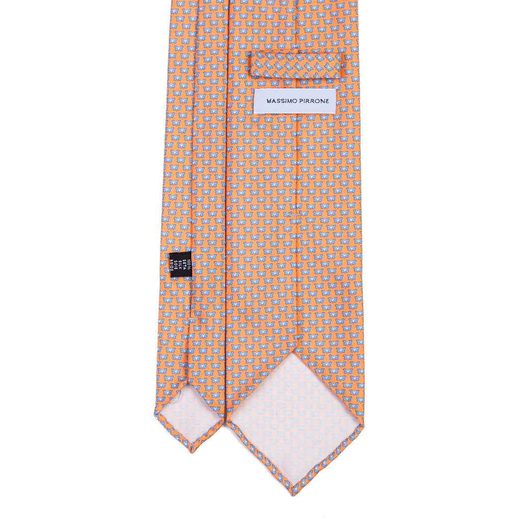 3 FOLD TIE UNLINED   - PURE SILK -  HANDMADE IN ITALY