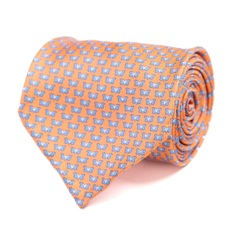 3 FOLD TIE UNLINED   - PURE SILK -  HANDMADE IN ITALY