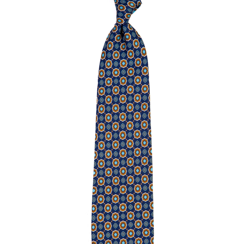 3 FOLD TIE UNLINED   - PURE SILK -  HANDMADE IN ITALY
