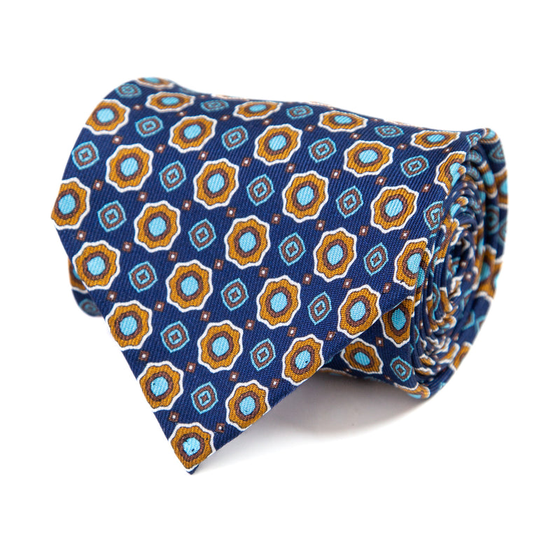 3 FOLD TIE UNLINED   - PURE SILK -  HANDMADE IN ITALY