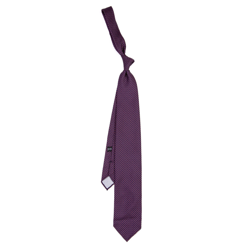 3 FOLD TIE UNLINED   - PURE SILK -  HANDMADE IN ITALY