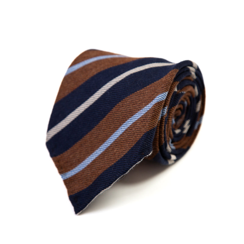 3 FOLD TIE UNLINED  - MIX LANA/ SETA