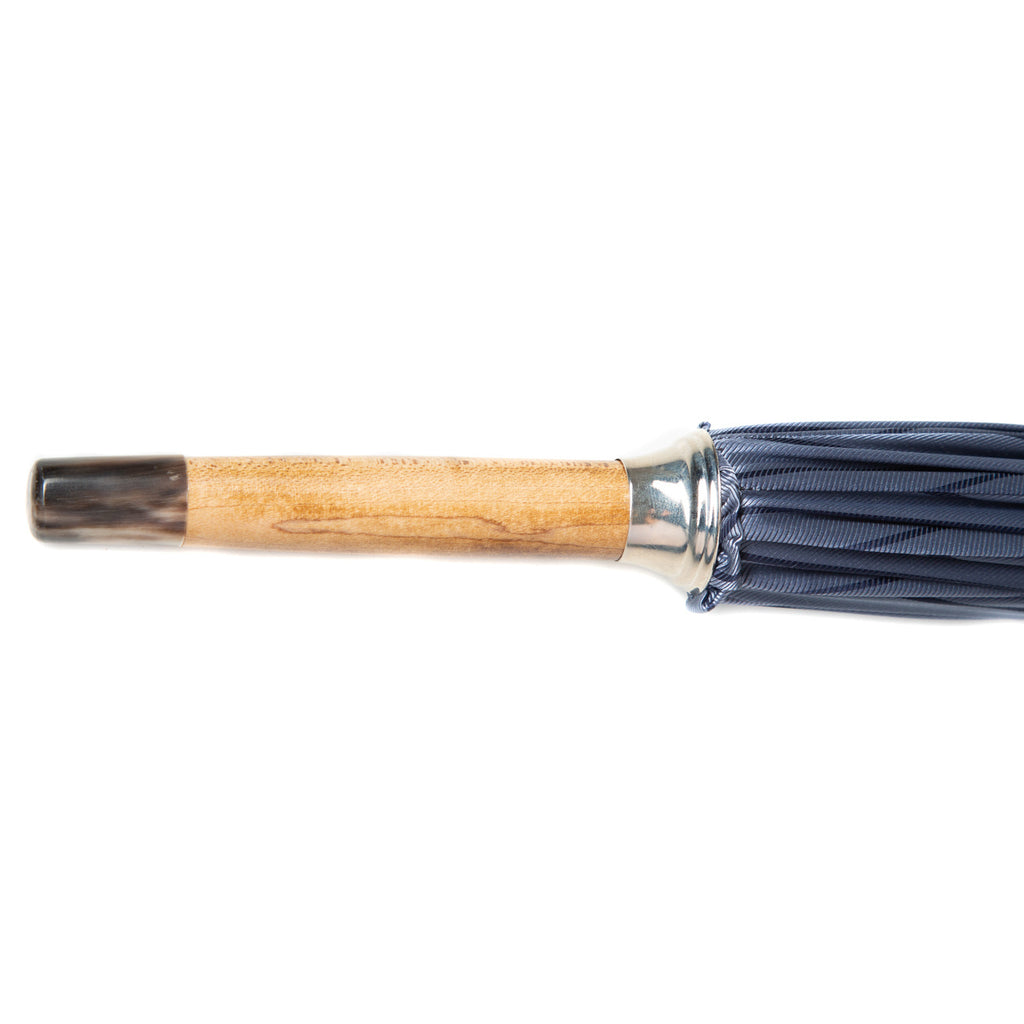 Classic  Umbrella, Wooden Handle  with horn inlay Manual Opening
