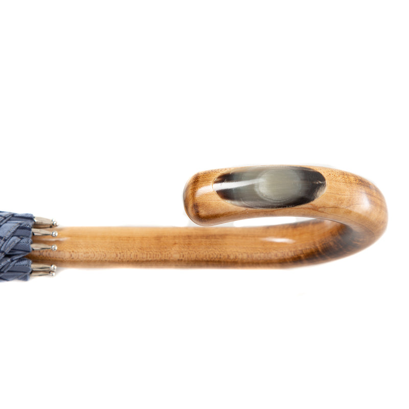 Classic  Umbrella, Wooden Handle  with horn inlay Manual Opening