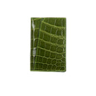 Bifold  cardholder verde pistacchio - high quality alligator - Handmade