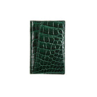 Bifold  cardholder forest green - high quality alligator - Handmade